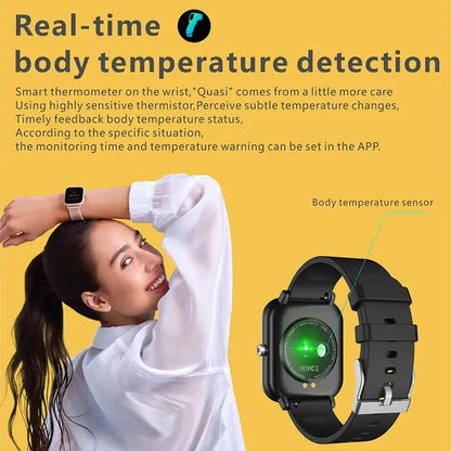 2023 New Smart Watch Men Blood Oxygen Monitoring Sports Fitness Watch Man Woman Body Temperature Monitor Smart Watch For Xiaomi - SlimmingHut