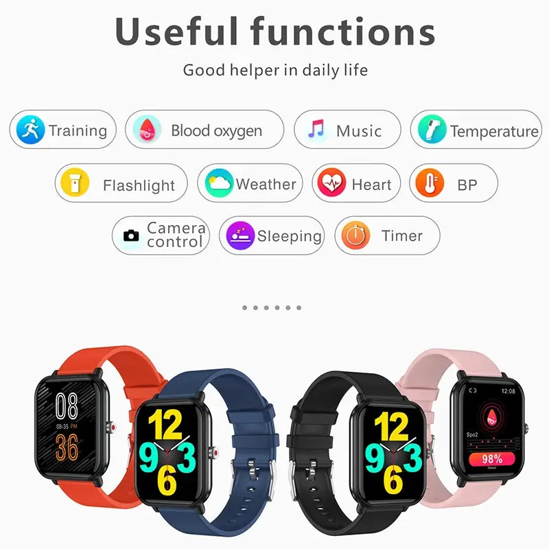 2023 New Smart Watch Men Blood Oxygen Monitoring Sports Fitness Watch Man Woman Body Temperature Monitor Smart Watch For Xiaomi - SlimmingHut