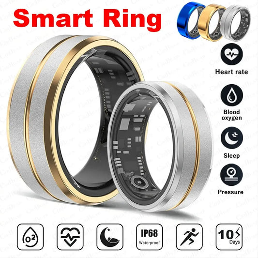 2024 New Smart Ring Men Women Heart Rate Blood Oxygen Sleep Health Monitor GPS Sports Fitness Tracker Waterproof For Android IOS - SlimmingHut