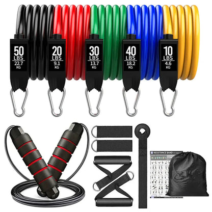 360lbs Fitness Exercises Resistance Bands Set Elastic Tubes Pull Rope Yoga Band Training Workout Equipment for Home Gym Weight - SlimmingHut