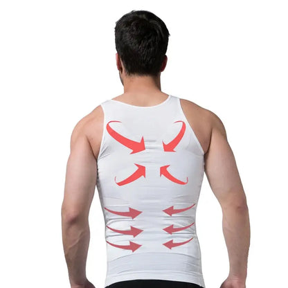 ALLTOOALL Men's Slimming Body Shapewear Corset Vest Shirt Compression Tummy Control Slim Waist Cincher Underwear Sports Vest SlimmingHut