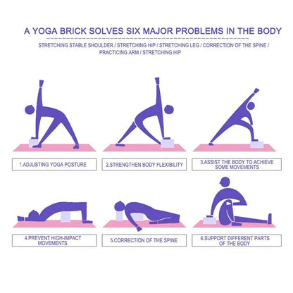 EVA Foam Yoga Block Props Brick Gym Pilates Yoga Column Back Exercise BodyBuilding Fitness Sport Workout Equipment for Home - SlimmingHut