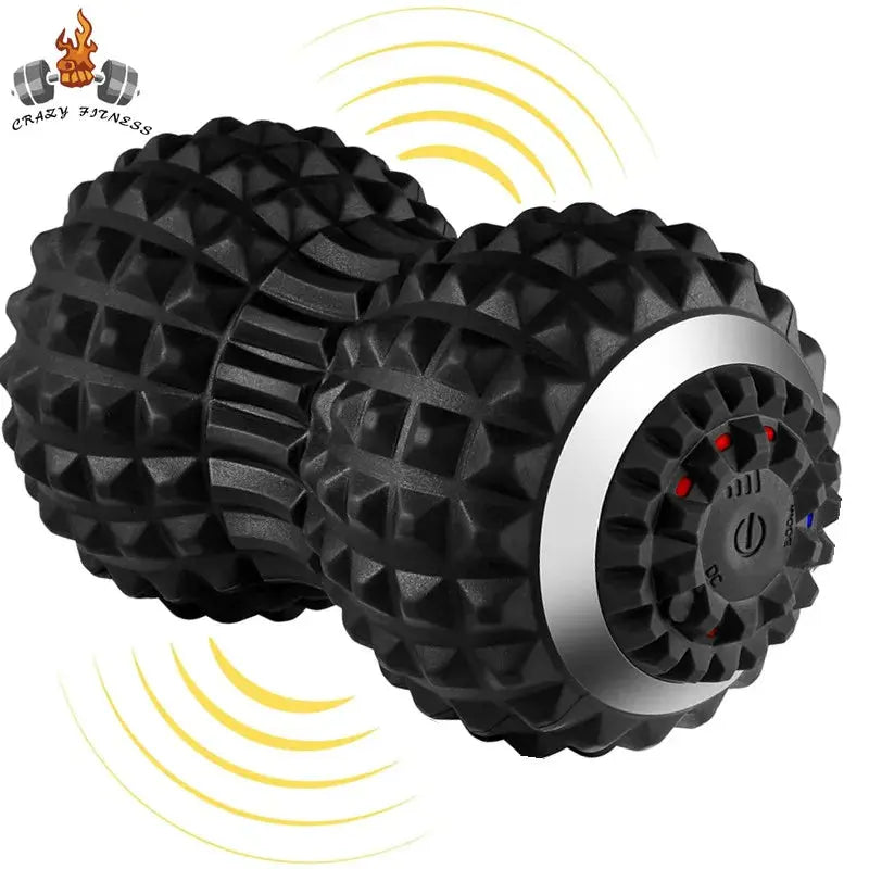 Electric Massage Peanut Ball 4-Speed Vibrating USB Rechargeable Sport Yoga Foam Roller Muscle Relaxation Small Fitness Equipment - SlimmingHut