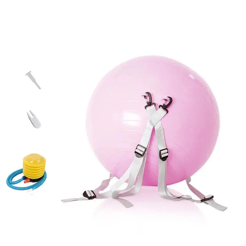 Fitness Yoga Ball with Training BeltPVC Thickened Inflatable Explosion-proof Exercise Ball Dance Lower Back Pilates Equipment - SlimmingHut