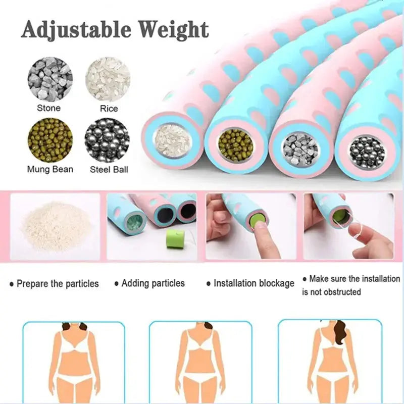 Fitness Yoga Loop Weight Loss Circle Weighted Hoop Waist Exercise Slimming Sport Hoop Massage Bodybuilding Gym Shape Thin Waist SlimmingHut