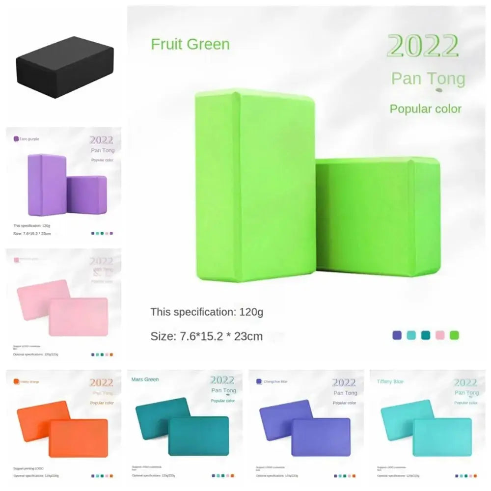 High Density Yoga Foam Blocks Crossfit Exercise Solid Color Non-slip Props Brick EVA Lightweight Yoga Block Fitness SlimmingHut