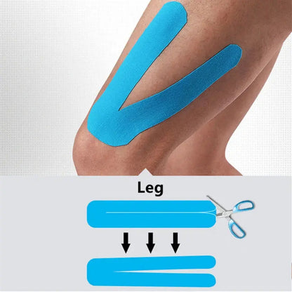 Kinesiology Tape 5cm 5m Elastic Kinesio Tape Elastic tape Muscle Pain Relief Athletic Recovery Knee Pads for Gym Fitness Bandage SlimmingHut