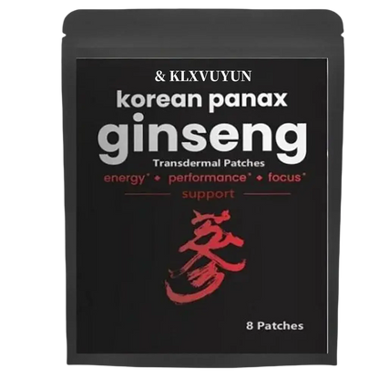 Korean Red Panax Ginseng 5000mcg 8 Transdermal Patches Strength Root ct Powder Supplement With High Ginsenosides - SlimmingHut