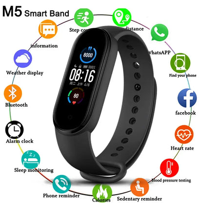 M5 Smart Band Waterproof Sport Watches Smart Watch Men Woman Blood Pressure Heart Rate Monitor Fitness Bracelet For Android IOS - SlimmingHut