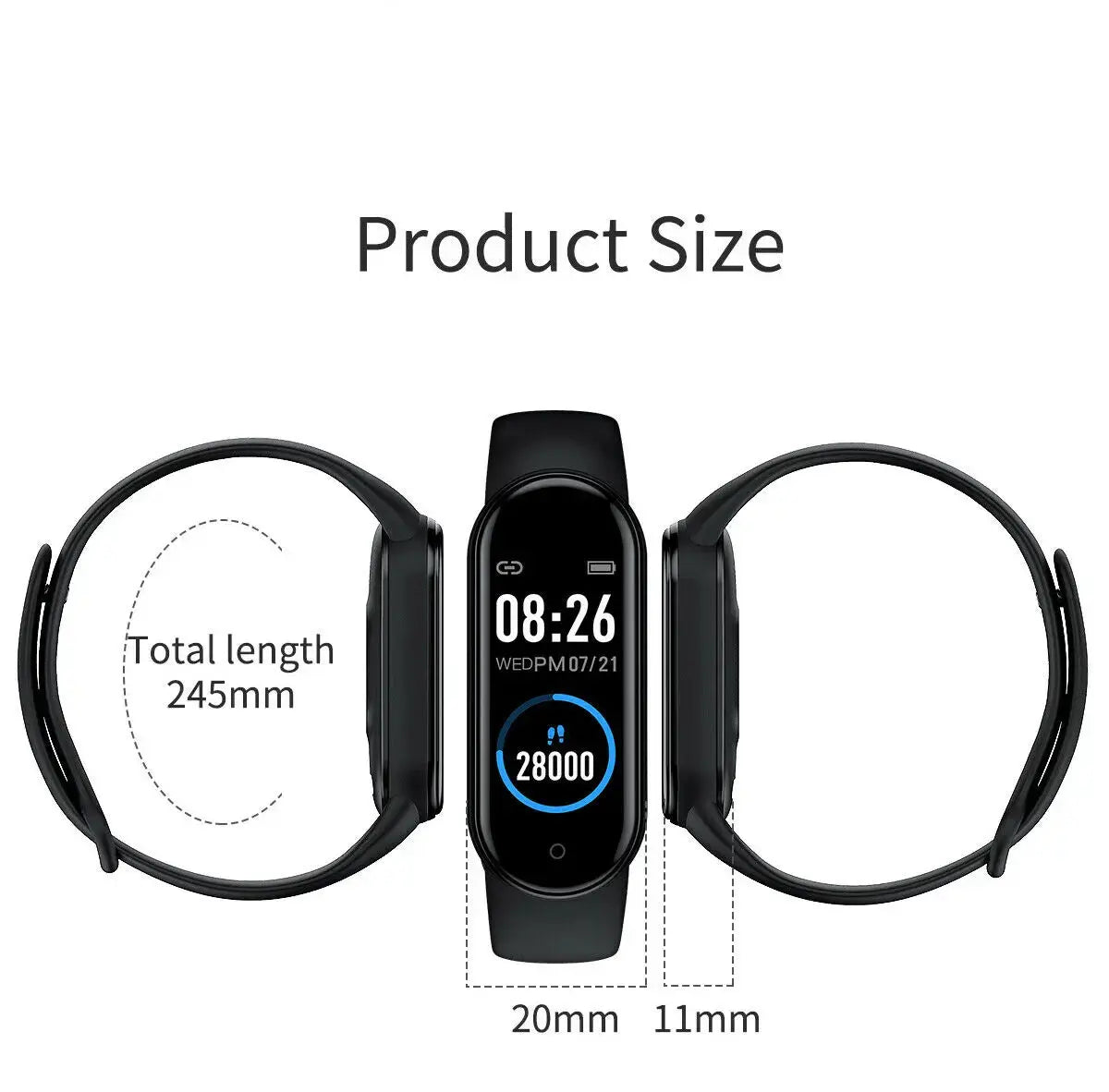 M5 Smart Band Waterproof Sport Watches Smart Watch Men Woman Blood Pressure Heart Rate Monitor Fitness Bracelet For Android IOS - SlimmingHut