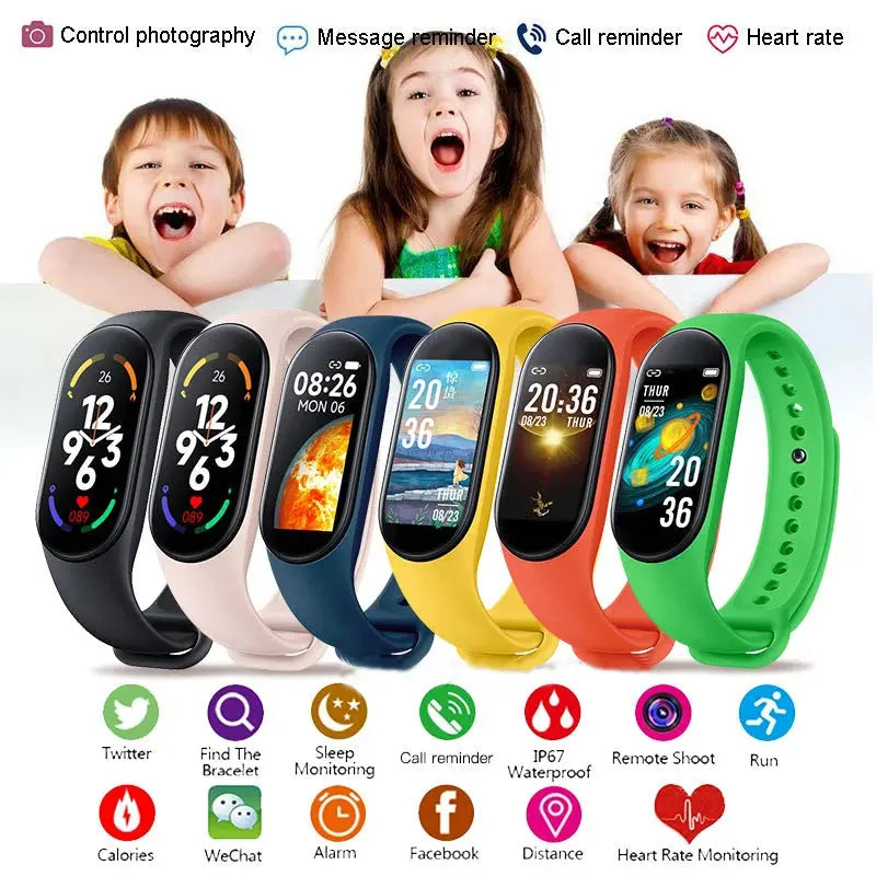 M7 Kids Smart Watch Children Smart Band Boys Girls Child Smart Bracelet Sport Fitness Tracker Waterproof Wristband For 10-18 - SlimmingHut