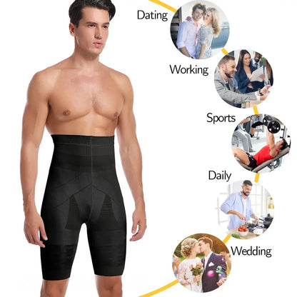 Men Body Shaper Tummy Control Shorts Shapewear Belly Girdle Boxer Briefs High Waist Slimming Underwear Leg Compression Panties SlimmingHut