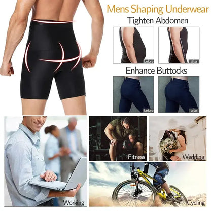 Men Body Shapers Tummy Control Shorts High Waist Slimming Underwear Seamless Belly Girdle Boxer Briefs Weight Loss Short Pants SlimmingHut