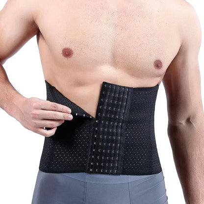 Men Compression Shapewear Waist Trainer Trimmer Belt Corset For Abdomen Belly Shapers Tummy Control Fitness Slimming Body Shaper SlimmingHut