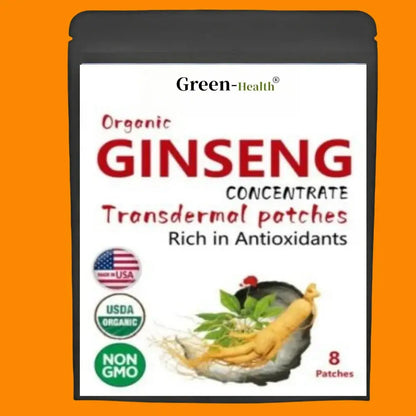 Men's and Women's Korean Red Panax Ginseng with Ginkgo Biloba, 8 Transdermal Patches. High Ginsenosides SlimmingHut