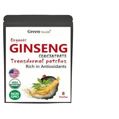 Men's and Women's Korean Red Panax Ginseng with Ginkgo Biloba, 8 Transdermal Patches. High Ginsenosides - SlimmingHut