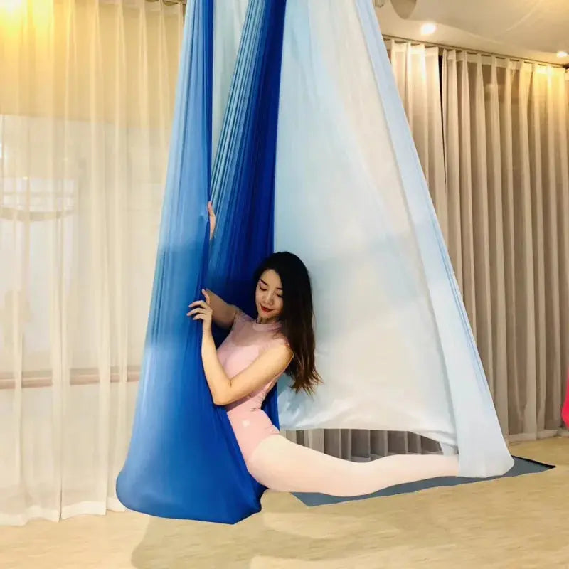 Multicolour 2018 New Aerial Anti-gravity Yoga Hammock Swing Flying Yoga Bed Bodybuilding Gym Fitness Equipment Inversion Trapeze - SlimmingHut