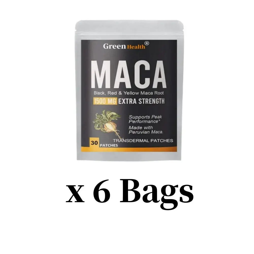 Organic Maca Root Transdermal Patches With Black + Red + Yellow Peruvian Maca Root Extract For Men And Women 30 Patches - SlimmingHut