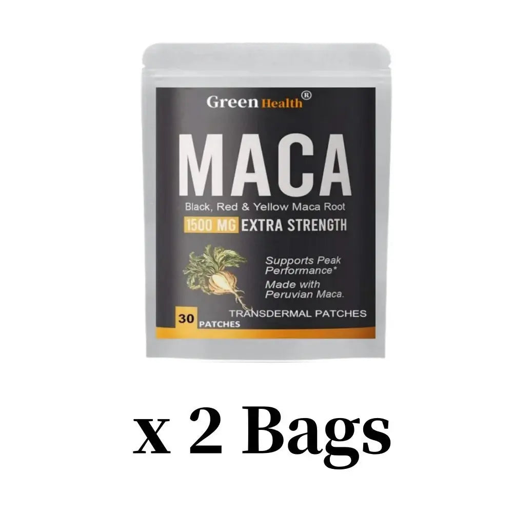 Organic Maca Root Transdermal Patches With Black + Red + Yellow Peruvian Maca Root Extract For Men And Women 30 Patches - SlimmingHut