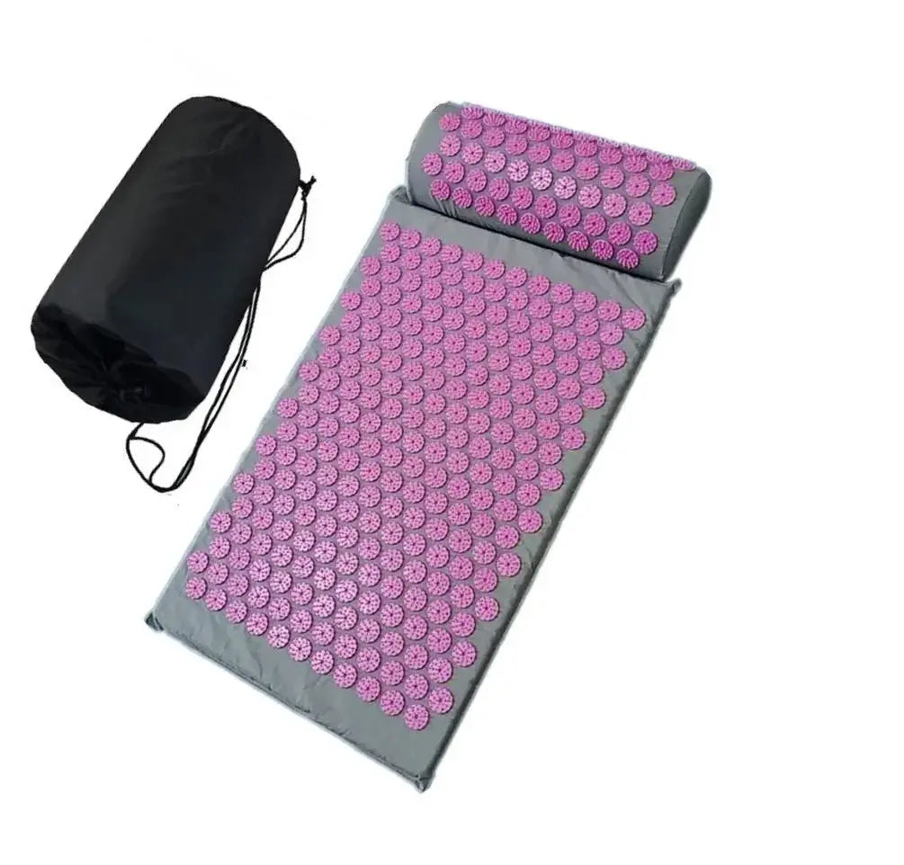 Spike Acupuncture Massage Yoga Mat Cushiont/Pillow Massager (appro.67*42cm)Acupressure Cushion Stress Relieve Back Body Pain Mat - SlimmingHut