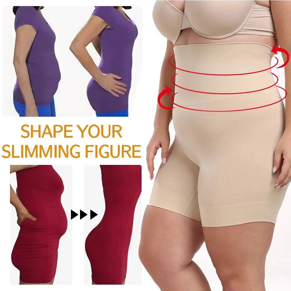 Plus Size Womens Shapewear High Waisted Body Shaper Tummy Control Panties Obesity Slimming Shapers Waist Trainer Shaping Shorts SlimmingHut