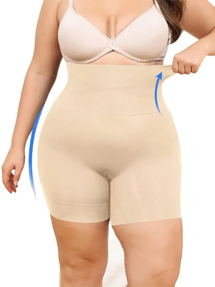 Plus Size Womens Shapewear High Waisted Body Shaper Tummy Control Panties Obesity Slimming Shapers Waist Trainer Shaping Shorts - SlimmingHut