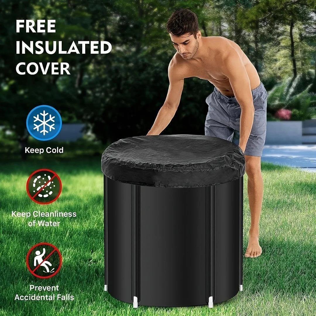 Portable Ice Bath Tub for Athletes and Recovery - Freestanding Cold Water Therapy Spa Soaking Bath for Adults SlimmingHut