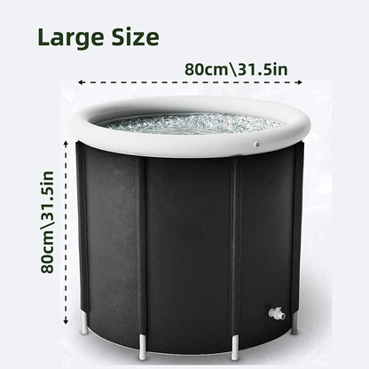 Portable Ice Bath Tub for Athletes and Recovery - Freestanding Cold Water Therapy Spa Soaking Bath for Adults SlimmingHut