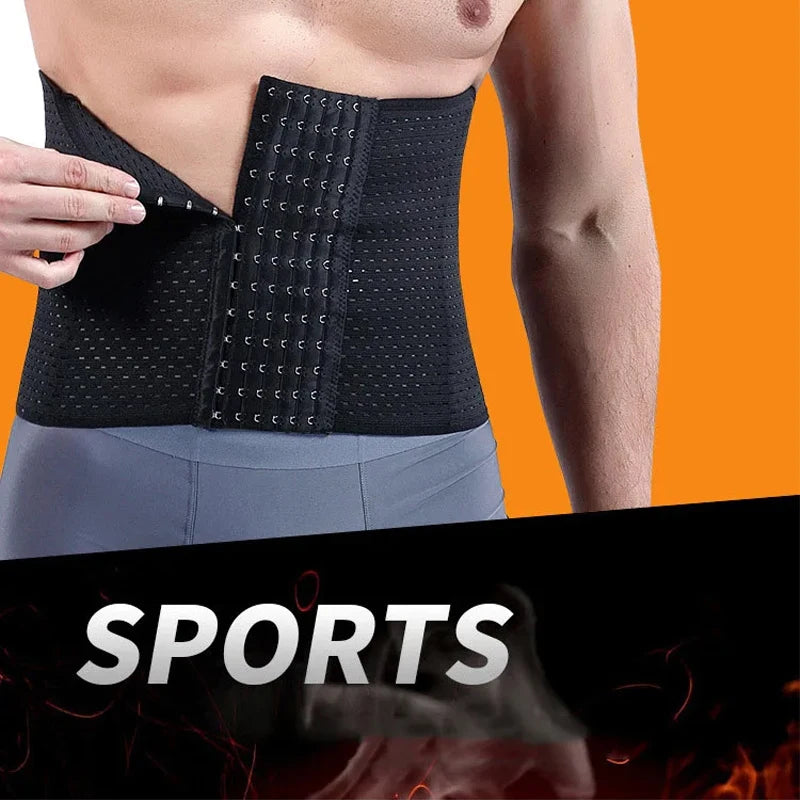 Men Slimming Body Shaper Waist Trainer Trimmer Belt Corset for Abdomen Belly Shapers Tummy Control Fitness Compression Shapewear SlimmingHut