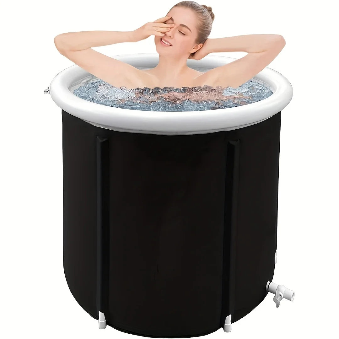 Portable Ice Bath Tub for Athletes and Recovery - Freestanding Cold Water Therapy Spa Soaking Bath for Adults SlimmingHut