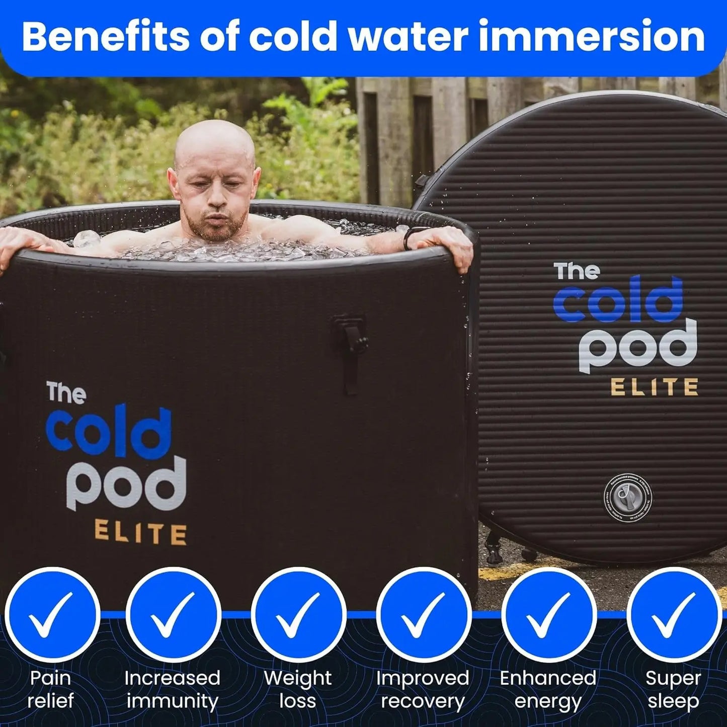 The Cold Pod Ice Bath Tub for Athletes XL: Cold Plunge Tub Outdoor with Cover,116 Gallons Portable Ice Bath Cold Water Therapy P SlimmingHut