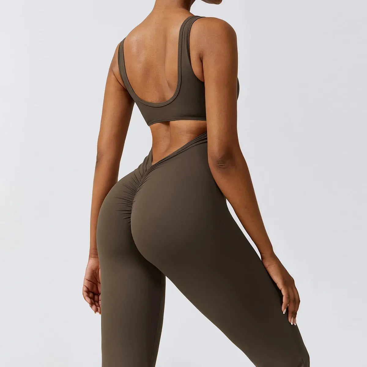 Sexy Back V Jumpsuit Gym Set Women Training Yoga Suit Sportswear Women Sports Jumpsuit Fitness Rompers Stretch Workout Bodysuits - SlimmingHut