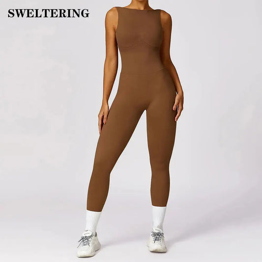 Yoga Set Seamless Jumpsuits One Piece Women's Tracksuit Fitness Workout Rompers Sportswear Gym Set Workout Clothes For Women - SlimmingHut