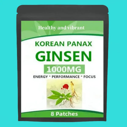 Natural Red Panax Ginseng 8 Energy Patches W/high Ginsenosides For Energy, Performance & Focus Pills For Men & Women SlimmingHut